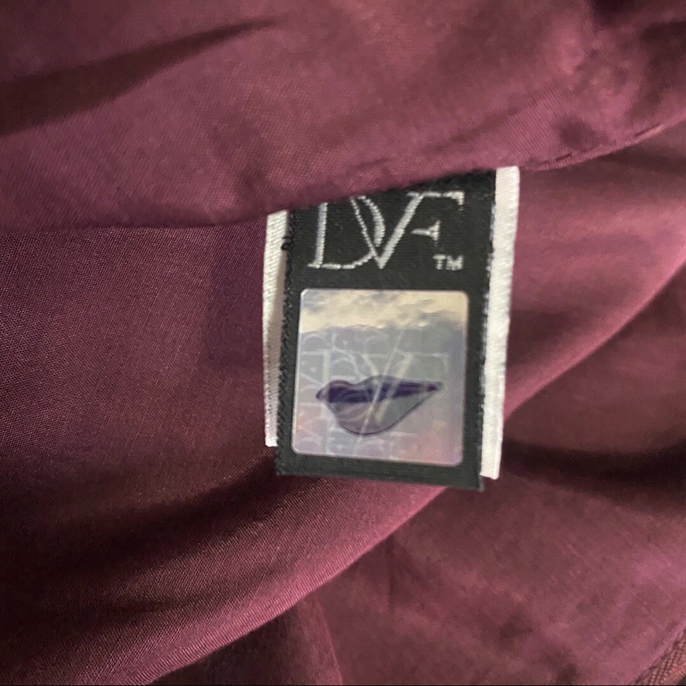 DVF Sarita Flower Lace Dress in Aubergine - Picture 11 of 14